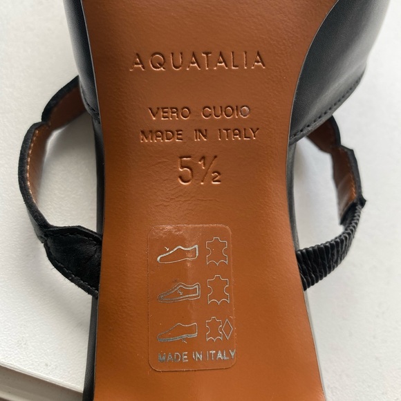 Aquatalia black strappy heels size 5.5 - Picture 4 of 4